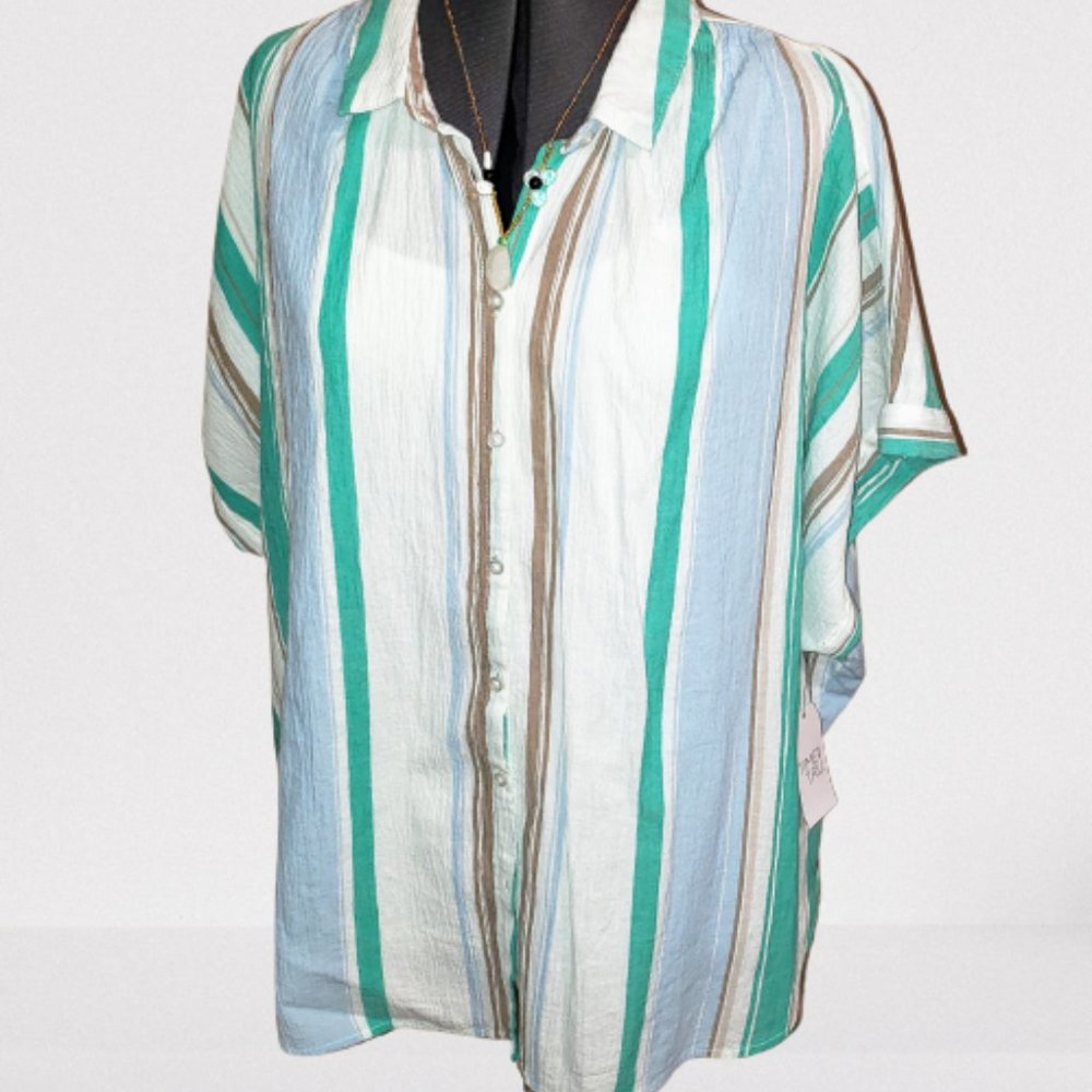 Time and Tru shirt top blouse NWT XL + Bonus